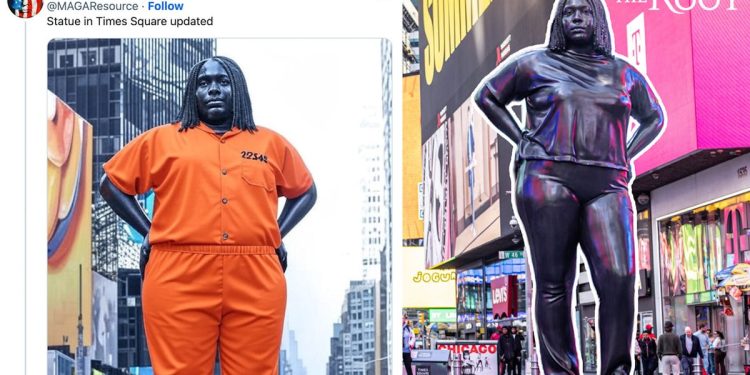 MAGA Loses It Over Powerful Statue of a Black Woman in Times Square
