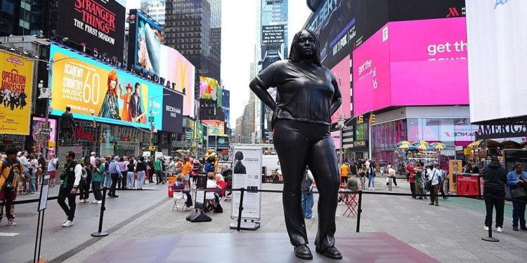 Times Square’s Black Woman Statue Has MAGA Losing Their Minds