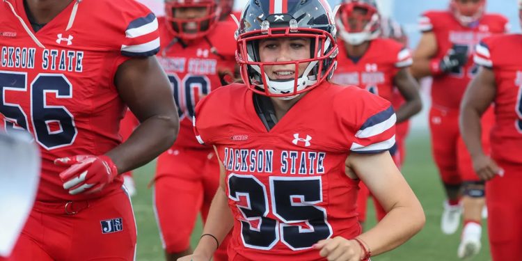 Jackson State woman kicker turns pro, stays at HBCU