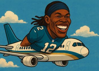 Travis Hunter wins over new fan on recent flight
