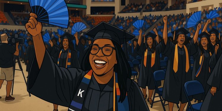 HBCU Graduation flexes with Boots on the Ground dance