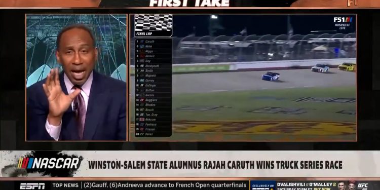 NASCAR driver Rajah Caruth gets love from Stephen A