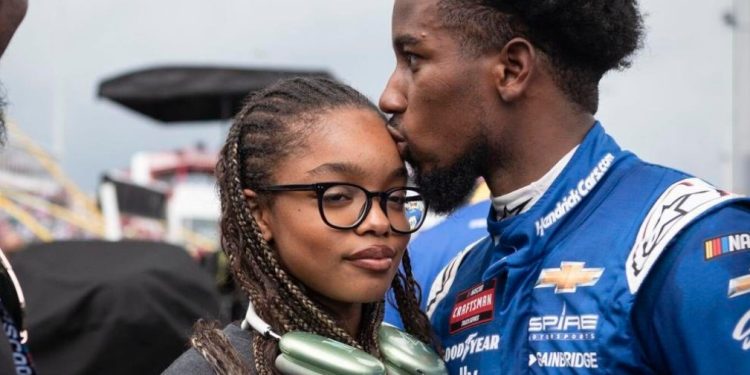 Rajah Caruth, rising NASCAR driver, gets support from actress Marsai Martin