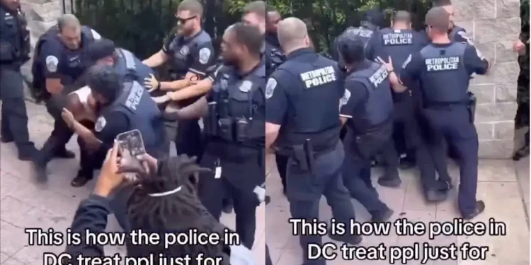 Cops’ Brutal Takedown of Black Man Filming D.C. Police Sparks Outrage, Becomes MAGA Rally Cry for Trump’s Crime Crackdown