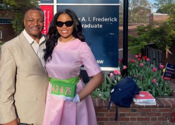 George T. French Jr. Celebrates Daughter’s AKA Crossing
