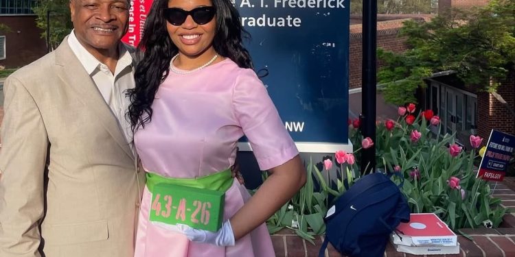George T. French Jr. Celebrates Daughter’s AKA Crossing