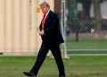 Trump’s Extreme Forward Lean Sparks a Frenzy as Viewers Speculate About What He May Be Trying to Hide