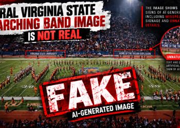 AI image falsely claims Virginia State HBCU band honored Nolan Wells