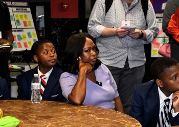 Janeese Lewis George tours several wards on education