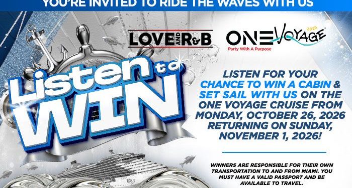 Listen for a Chance to Win a Cabin on The One Voyage Cruise
