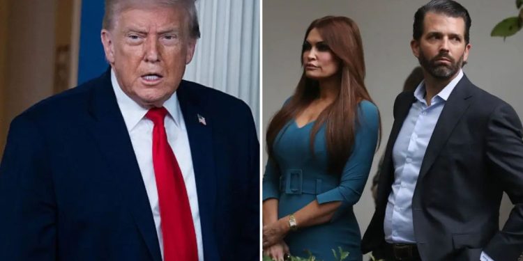 Trump Shows No Sympathy for His Son’s Ex-Fiancée Amid Calls for Her Exit Grow, But It’s Her Form-Fitting Dress Stirring Up a Different Conversation